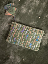Glid Corduroy Floral Sequined Sling Bag