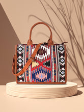 Tribal Jacquard Cotton Canvas Ethnic Motifs Self Design Handheld Bag