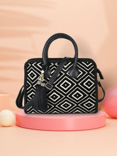 Geomat Jacquard Cotton Canvas Diamond Self Design Handheld Bag