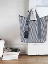 Boho Cotton Canvas Jaquard Diamond Jacquard Handheld Bag