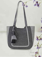 Eco-Friendly Cotton Canvas Chevron Jacquard Tote Bag