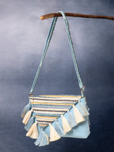 Geomat Cotton Striped Jacquard Sling Bag