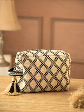 Tribal Cotton Canvas Diamond Jacquard Travel Accessory Bag