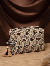 Tribal Cotton Canvas Diamond Jacquard Travel Pouch