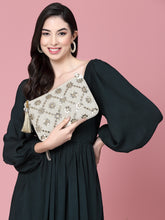 Ghoomar Geometric Embroidered Lurex Handloom Sling Bag