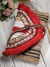 Sisal Embellished Jute Sling Bag