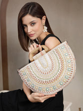 Boho Cotton Ethnic Embellished Handheld Bag