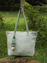 Earth Edit Cotton Geometric Jacquard Tote Bag