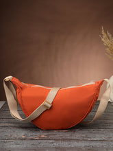 Drift Burnt Orange Polyester Solid Crossbody Bag