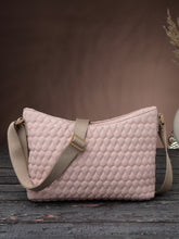 Drift Pastel Pink Polyester Quilted Sling Bag