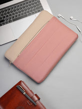 14 inch laptop sleeve for women in dusty rose pink and beige