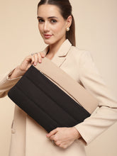 Drift Black & Beige Polyester Colourblocked Laptop sleeve (Upto 14")