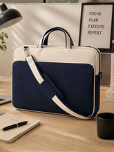 Anekaant Transit Navy Colorblock Canvas Laptop Bag (Upto 16")