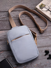 Drift Dusty Blue Polyester Solid Crossbody Bag