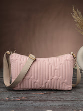 Drift Baby Pink Polyester Geometric Sling Bag