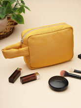 Drift Mustard Yellow Polyester Travel Pouch