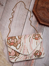 Lush Abstract Embellished Cotton Canvas Sling Bag