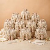 Dangle Embellished Wedding Favor Potli Set of 10 | Luxury Wedding Guest Gift Bags