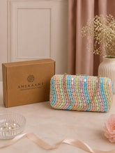 Adorn Wave Embellished Clutch with signature gift box | Rakhi Gift for Sister