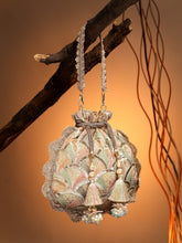 Dangle Scale Embroidered Georgette Potli