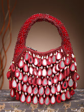 Tipify Mirror Work Embellished Velvet Purse