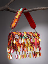 Tipify Mirror Work Embellished Velvet Clutch