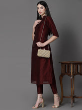 Adorn Embellished Faux Silk Clutch