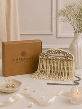 Droop Abstract Embellished Clutch with signature gift box | Bridesmaid Gift