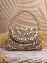 Blush & Bead Faux Silk Embellished Clutch