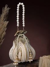 Anekaant Lotus Antique Gold Pearl & Sequin Embellished Potli