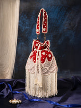 Dewdrop Fringe Beaded Velvet Potli