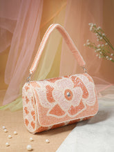 Blush & Bead Floral Crystal Beaded Velvet Clutch