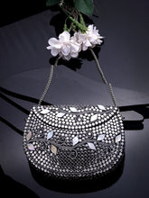 Mosaic Mosaic Embellished Metal Clutch