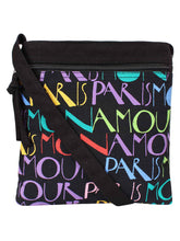 La Borsa Alphabet Print Canvas Sling Bag