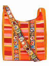 Motley Striped Cotton Sling Bag