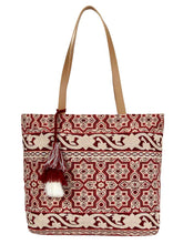 Showy Cotton Jacquard Tote Bag