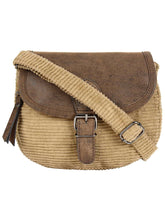 Classic Cotton & Leatherette Sling Bag