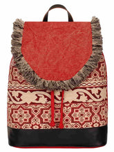 Showy Geometric Cotton Canvas Backpack