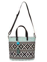Geomat Jacquard & PU Shoulder Bag