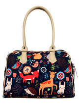 Modish Digital Printed Poly Canvas And PU Hand Bag