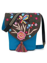 Canvas Embroidered Sling Bag