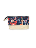 Modish Polyester & PU Quirky Cosmetic Vanity Bag