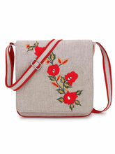 Canvas Embroidered Sling Bag
