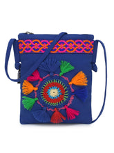 Canvas Crotia Patch with Lace Detail Sling Bag