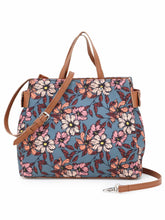 Polyester & Leatherette Digital Print Floral Hand Bag