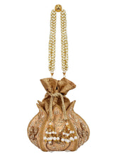 Lotus Artsilk Party Potli Bag