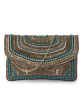 Ghoomar Cotton Canvas Abstract Embellished Sling Bag