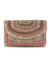 Boho Cotton Canvas Striped Embellished Sling Bag