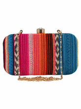 Geomat Embroidered Party Clutch