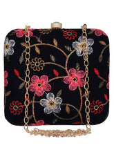 Vista Embroidered Velvet Clutch